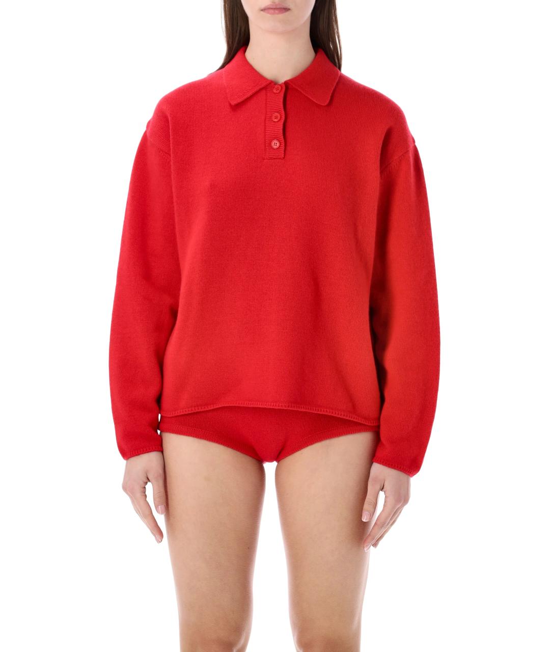 THE FRANKIE SHOP Красный шерстяной джемпер / свитер, фото 1