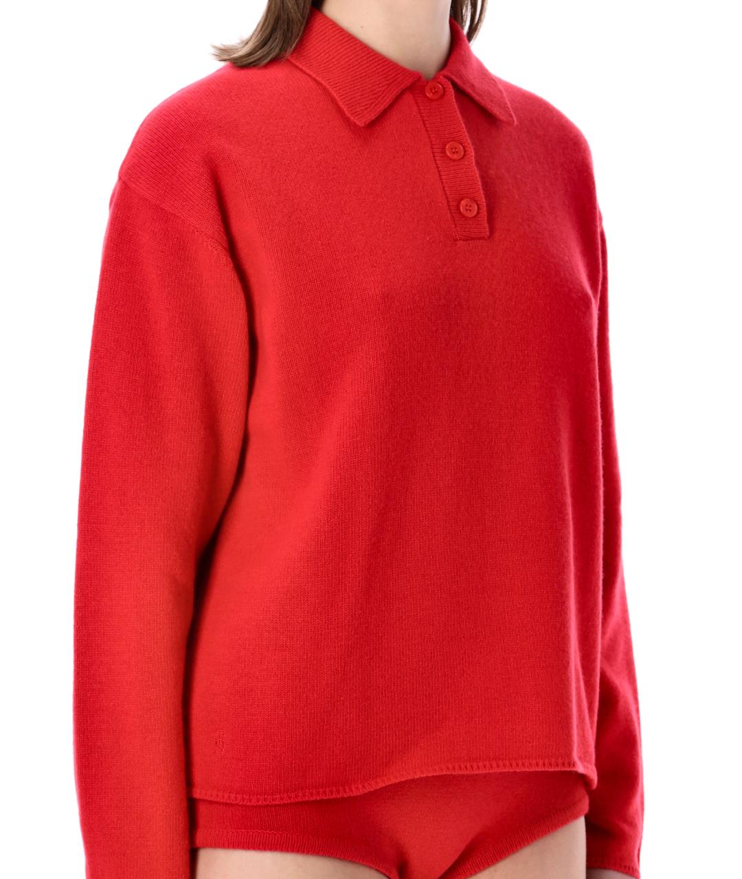 THE FRANKIE SHOP Красный шерстяной джемпер / свитер, фото 3