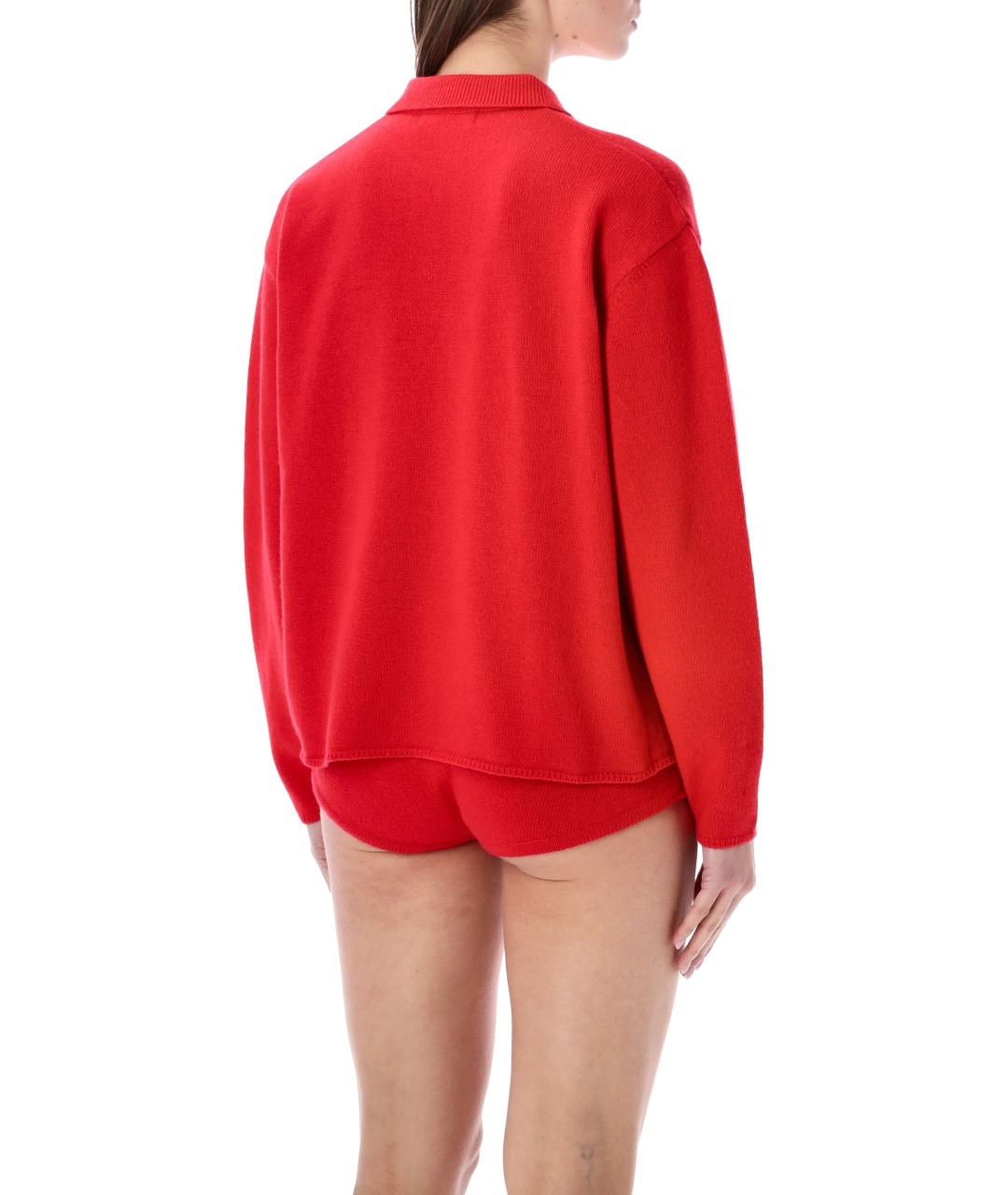 THE FRANKIE SHOP Красный шерстяной джемпер / свитер, фото 2