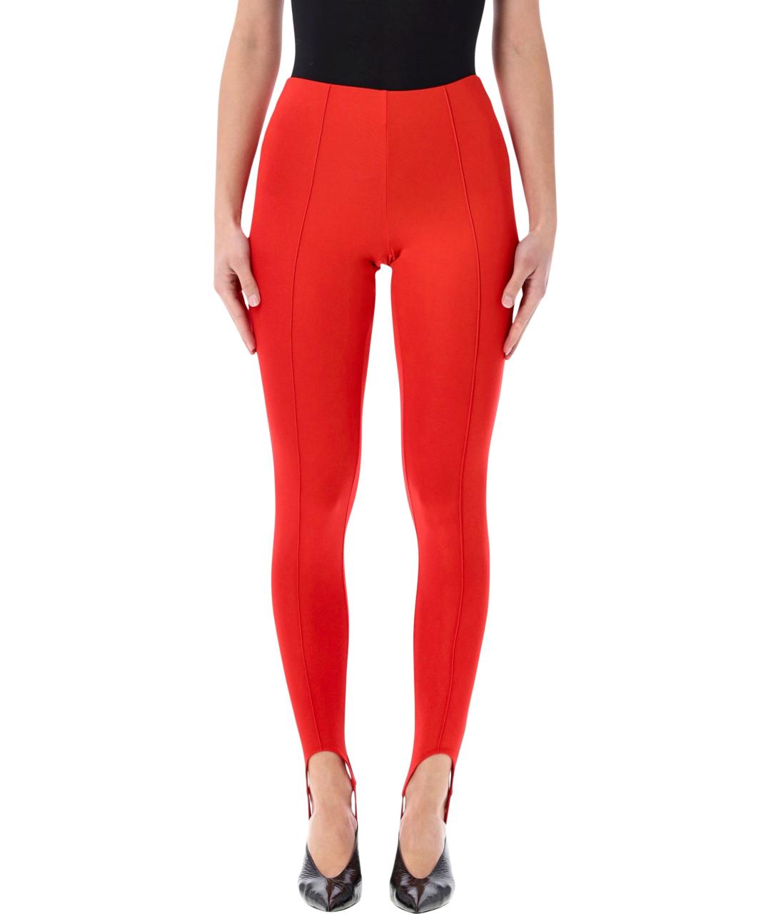 THE FRANKIE SHOP Красные полиэстеровые леггинсы и велосипедки, фото 1