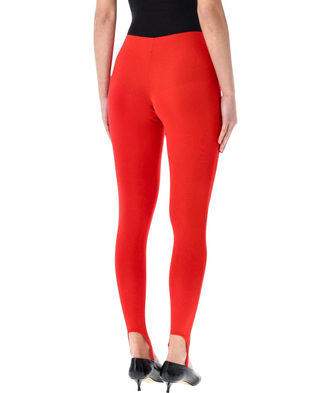 THE FRANKIE SHOP Красные полиэстеровые леггинсы и велосипедки, фото 2