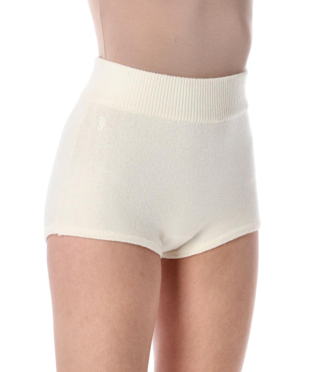 THE FRANKIE SHOP Белые шерстяные шорты, фото 3