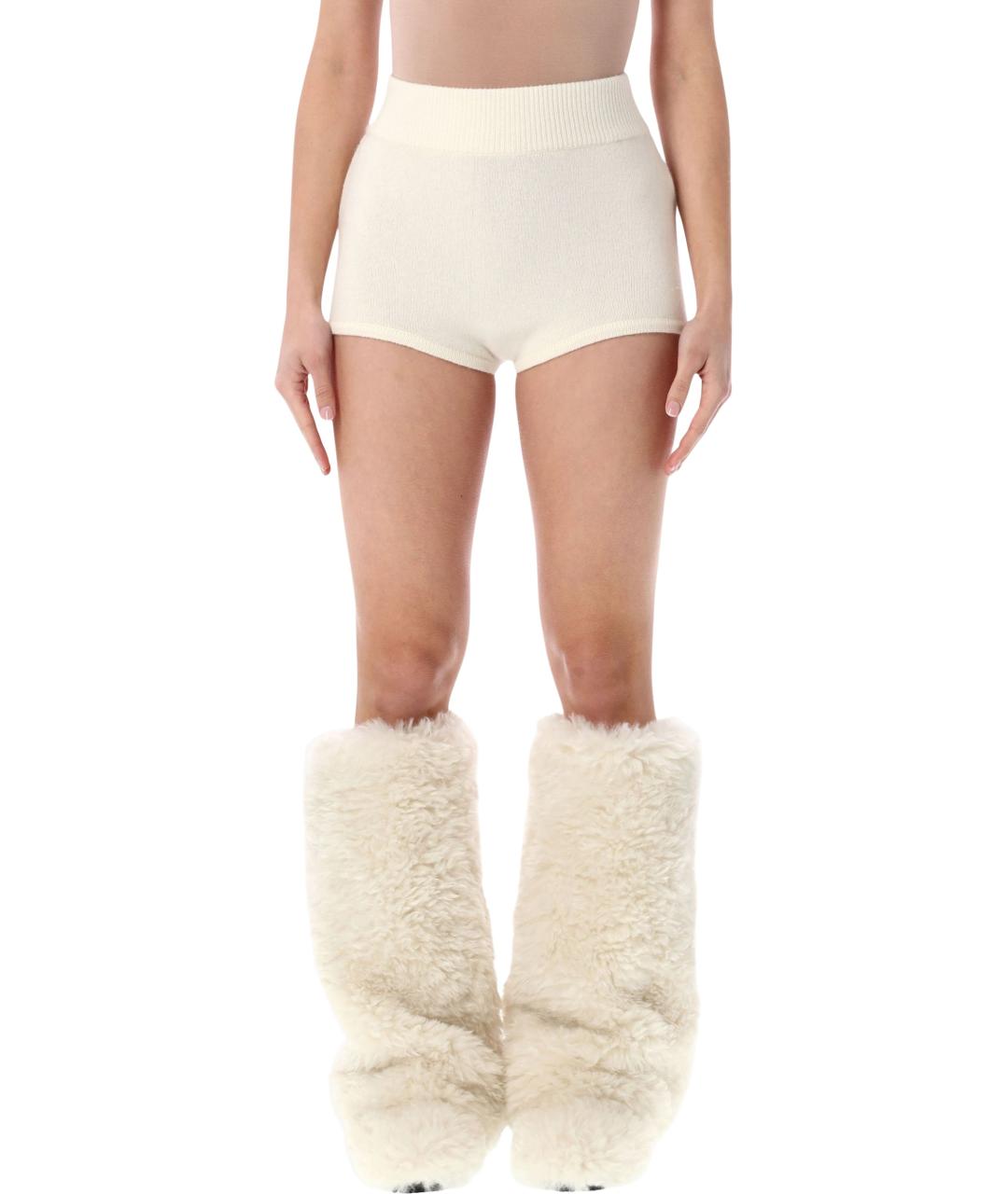 THE FRANKIE SHOP Белые шерстяные шорты, фото 1