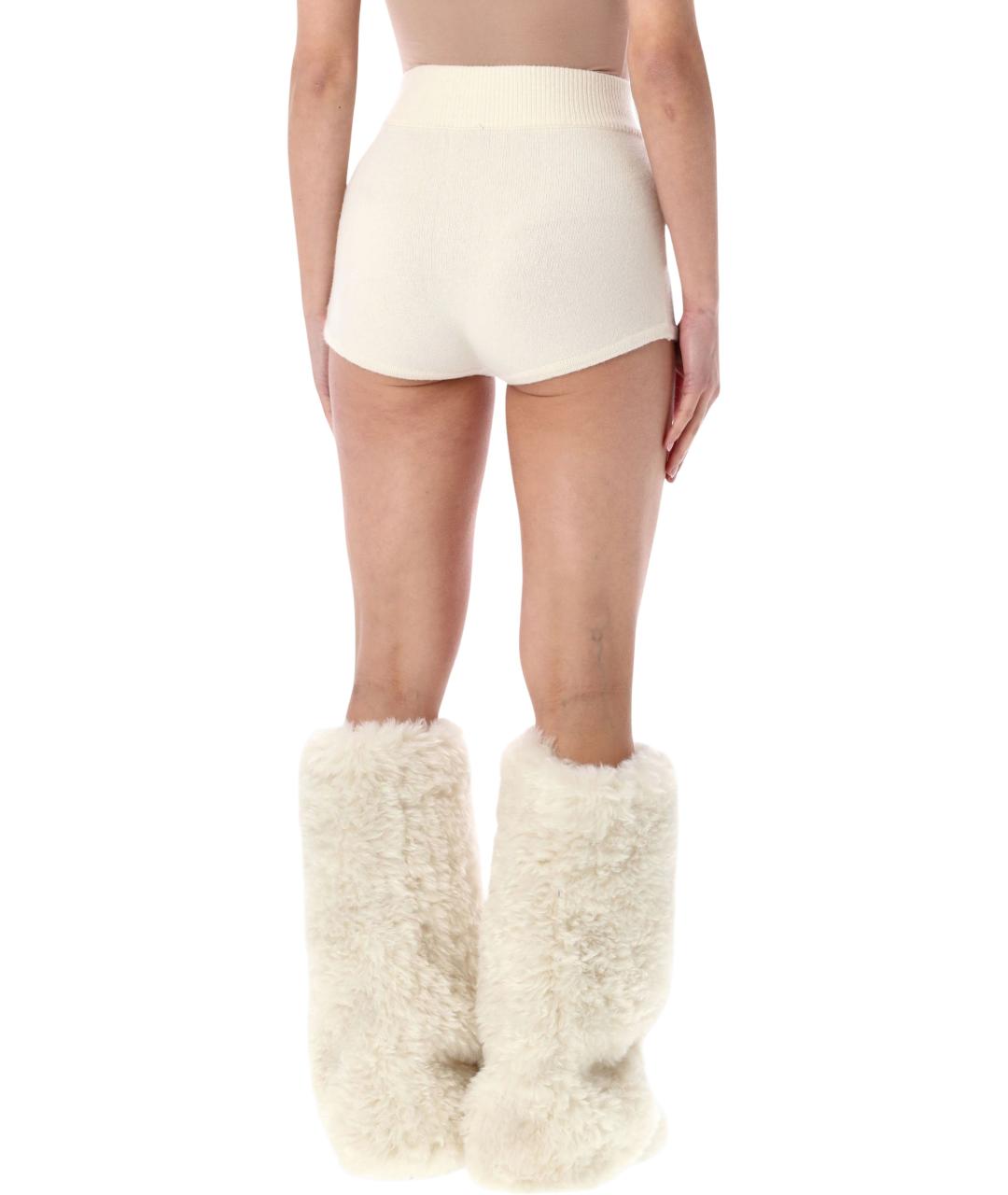 THE FRANKIE SHOP Белые шерстяные шорты, фото 2
