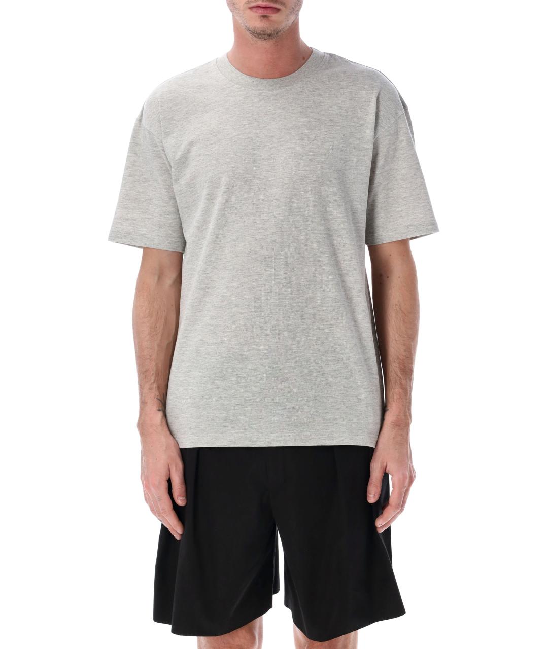 SAINT LAURENT Серая хлопковая классическая рубашка, фото 1