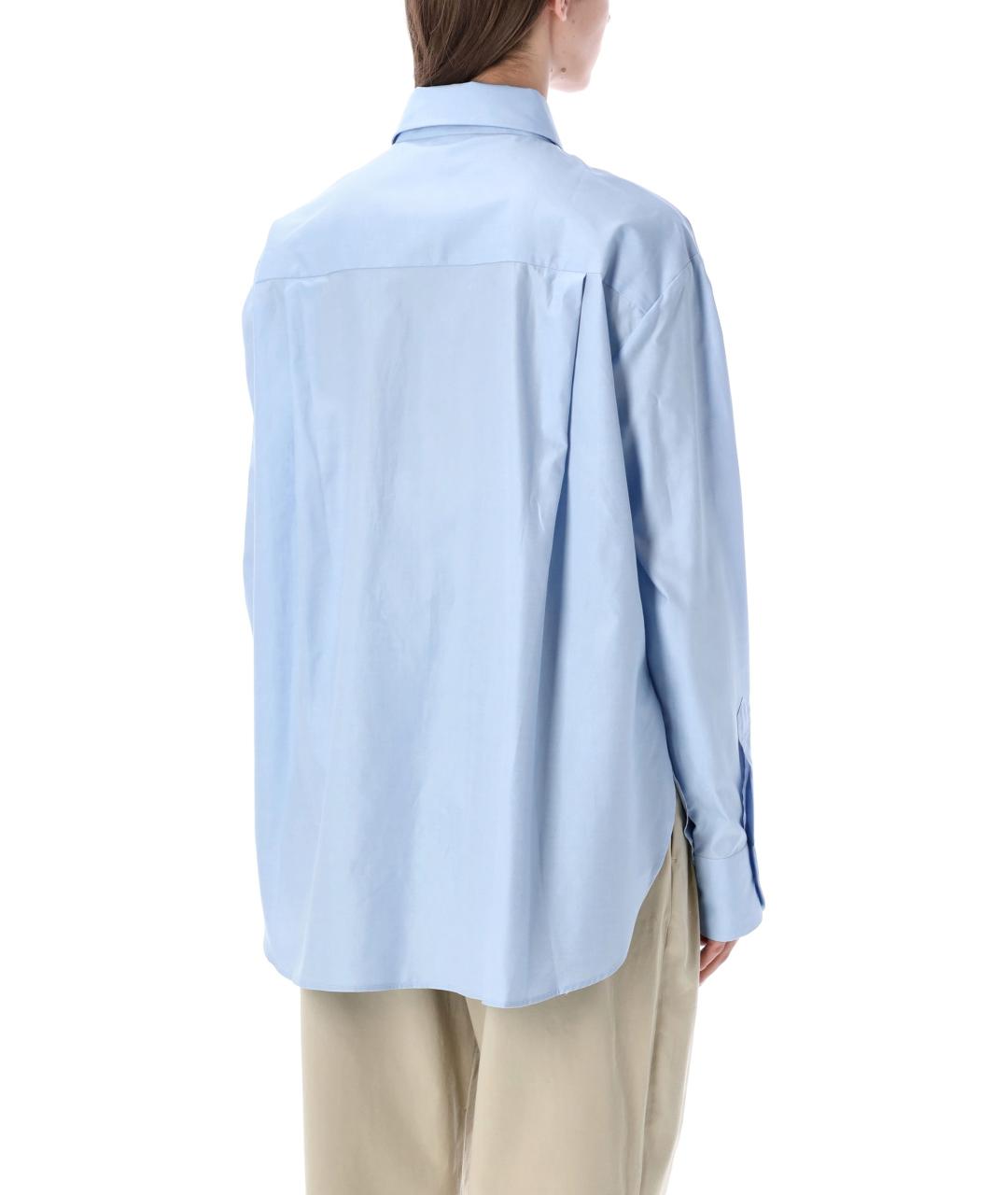 THE FRANKIE SHOP Голубая хлопковая рубашка, фото 2
