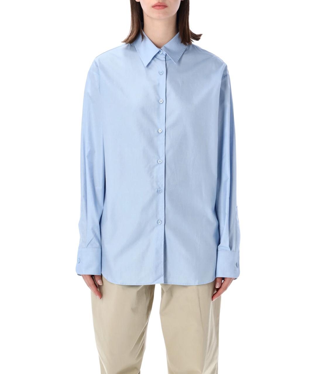 THE FRANKIE SHOP Голубая хлопковая рубашка, фото 1