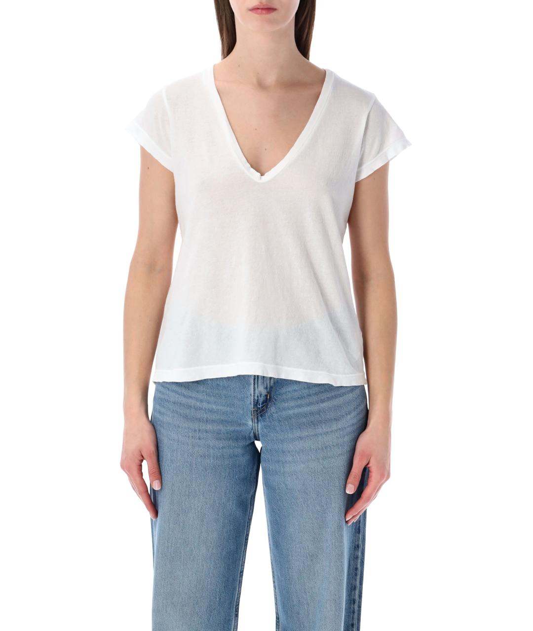 JAMES PERSE Белая хлопковая футболка, фото 1