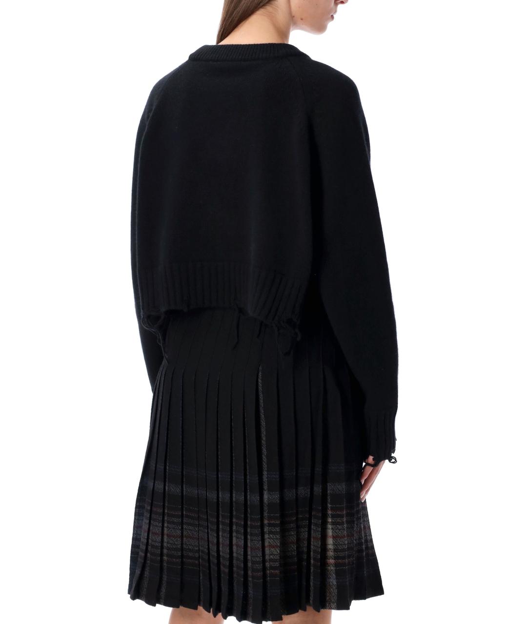 LOW CLASSIC Черный шерстяной джемпер / свитер, фото 2