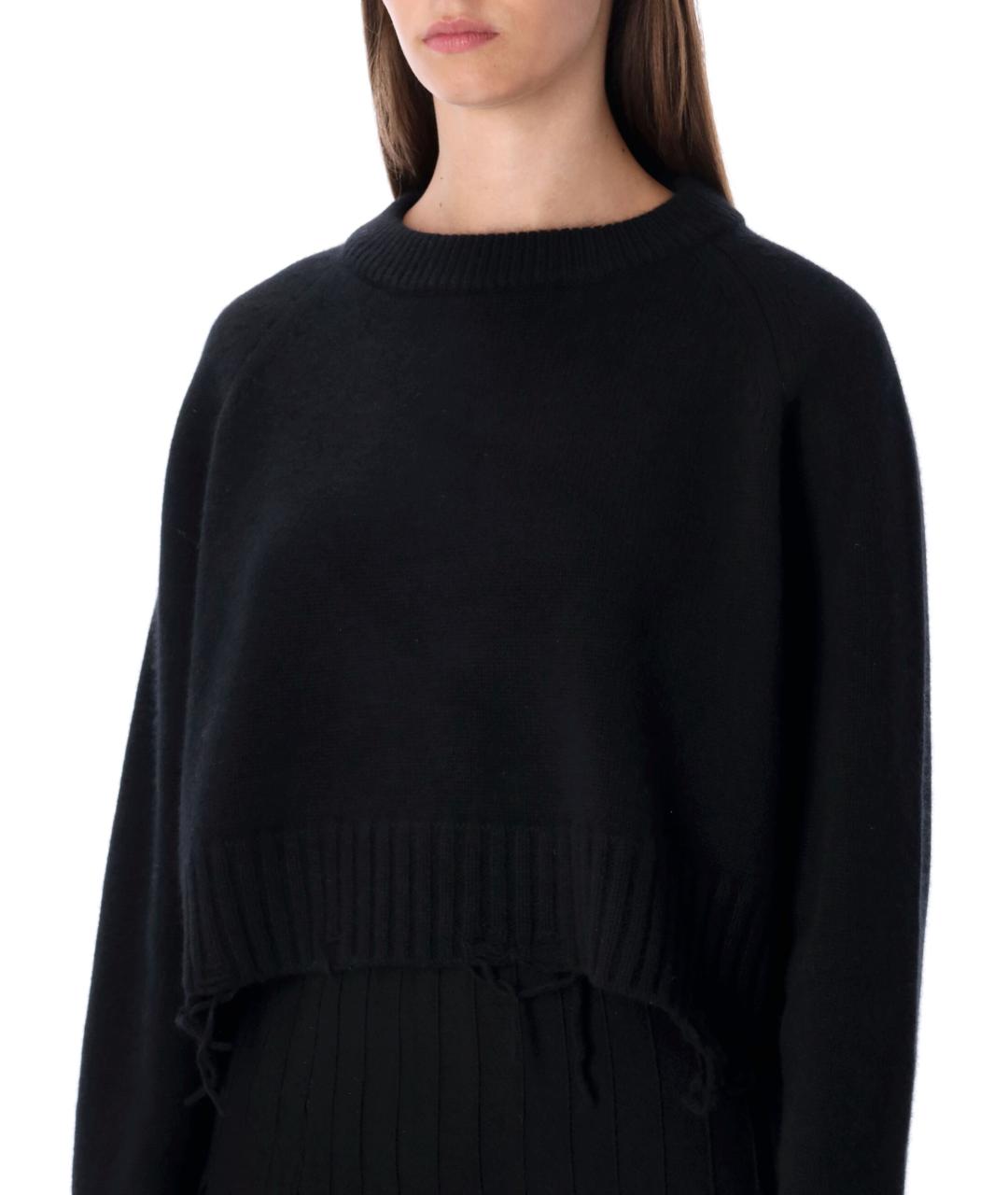LOW CLASSIC Черный шерстяной джемпер / свитер, фото 3