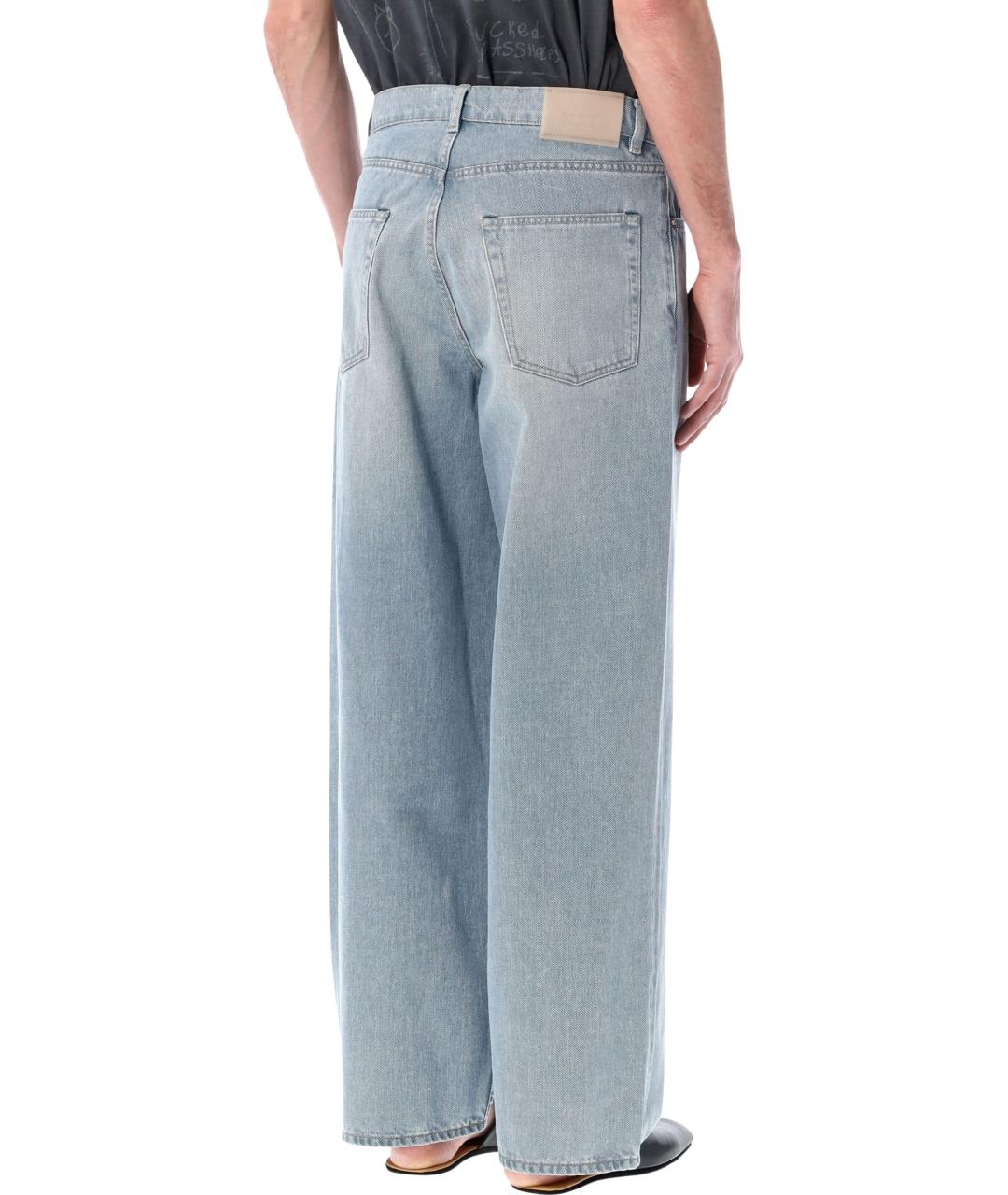 OUR LEGACY Голубые хлопковые прямые джинсы, фото 2