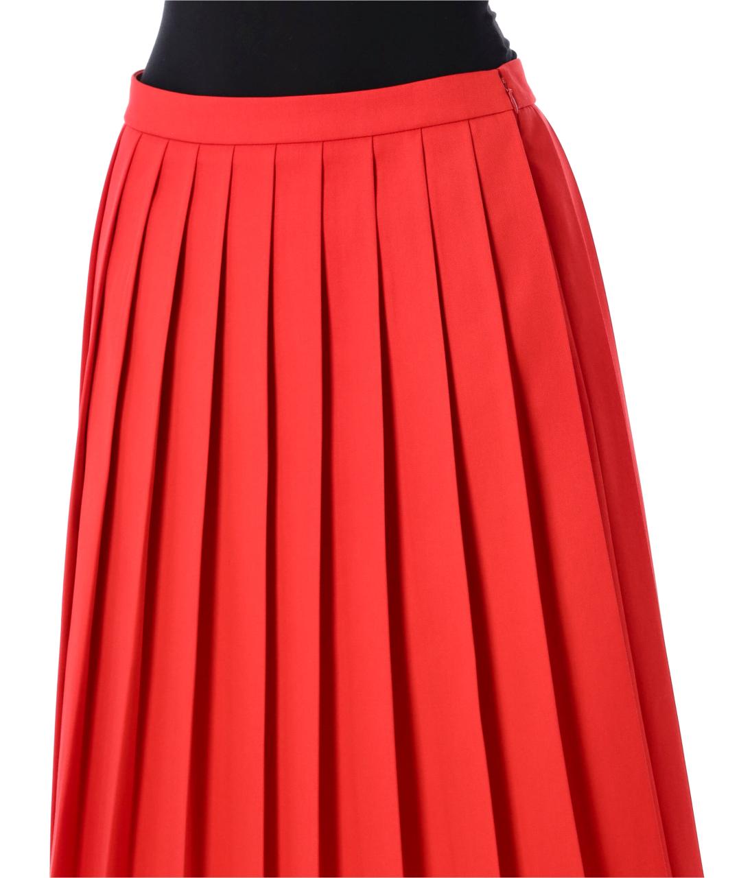 PRADA Красная полиэстеровая юбка миди, фото 3