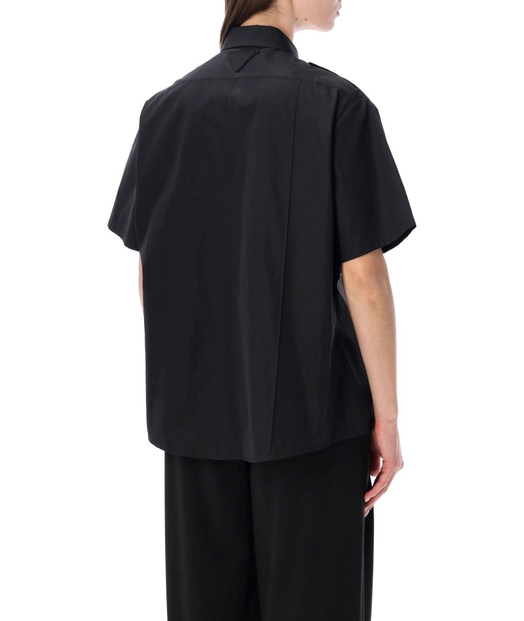 PRADA Черная хлопковая рубашка, фото 2