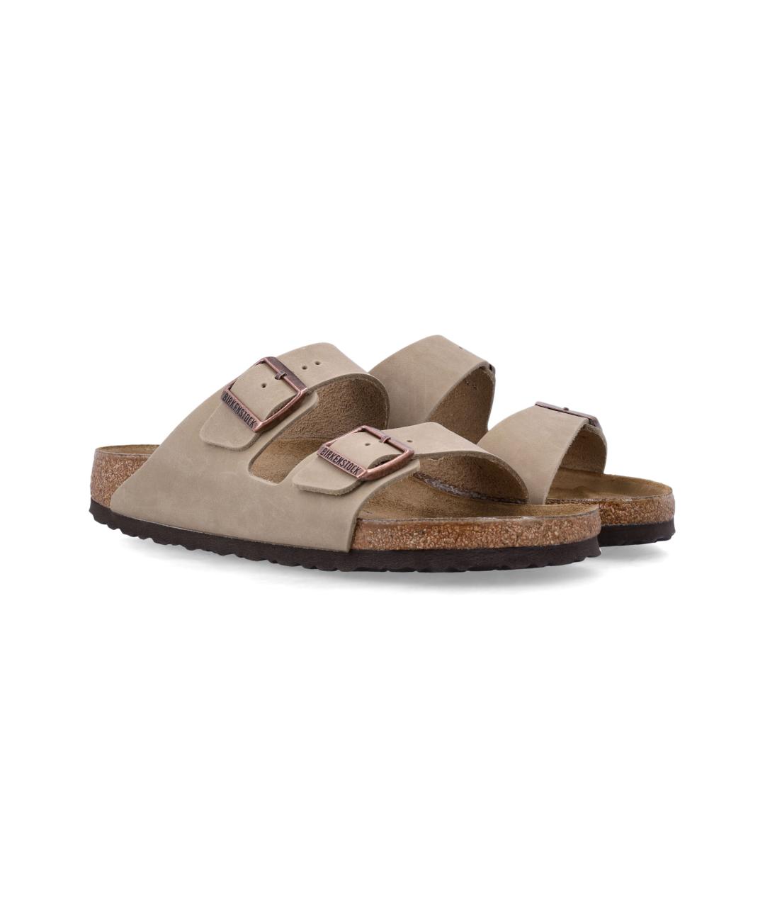BIRKENSTOCK Бежевые кожаные сандалии, фото 2