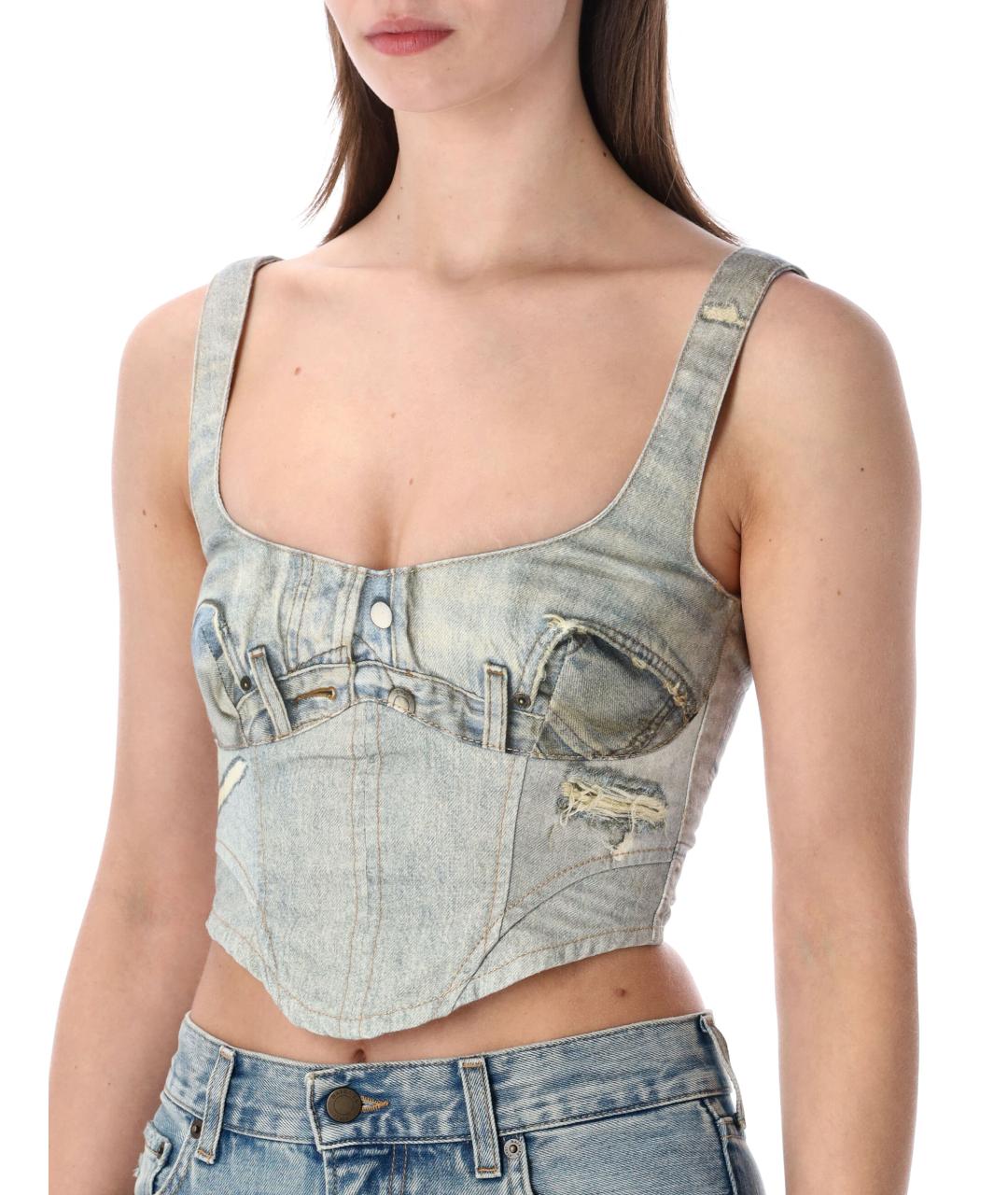 HAIKURE Голубая хлопковая майка, фото 3