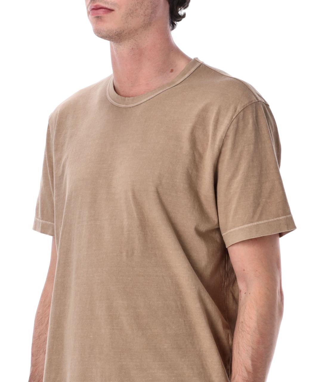 JAMES PERSE Бежевая хлопковая футболка, фото 3