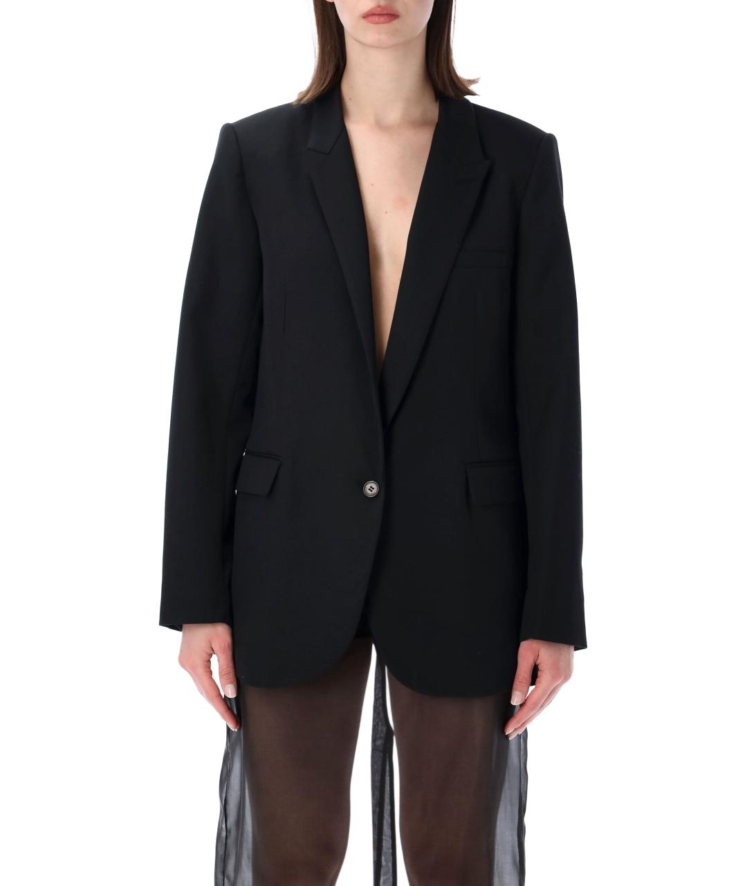 THE FRANKIE SHOP Черный полиэстеровый жакет/пиджак, фото 1