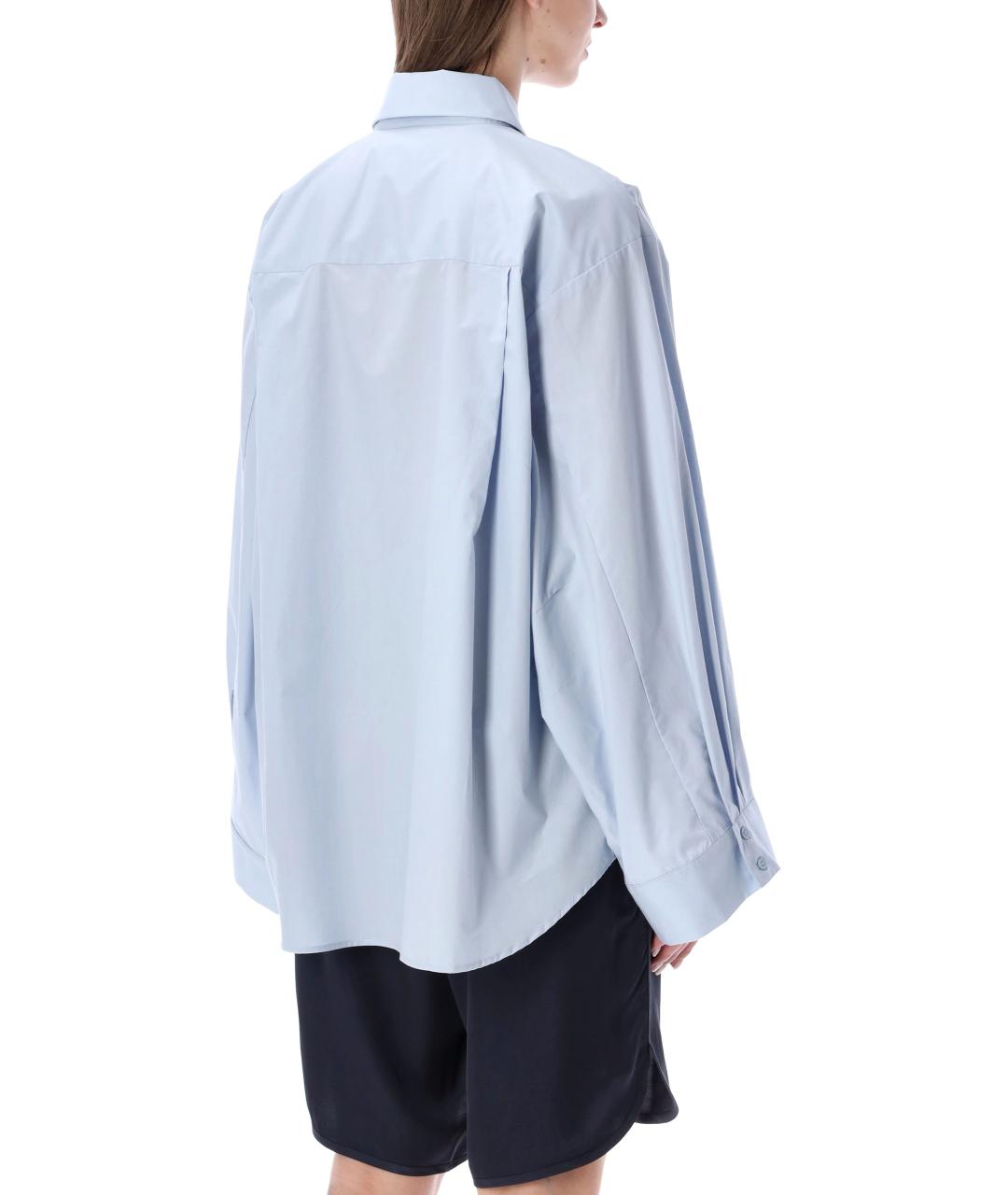 THE FRANKIE SHOP Голубая хлопковая рубашка, фото 2