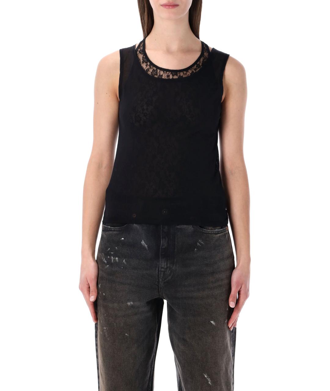 OUR LEGACY Черная хлопковая майка, фото 1