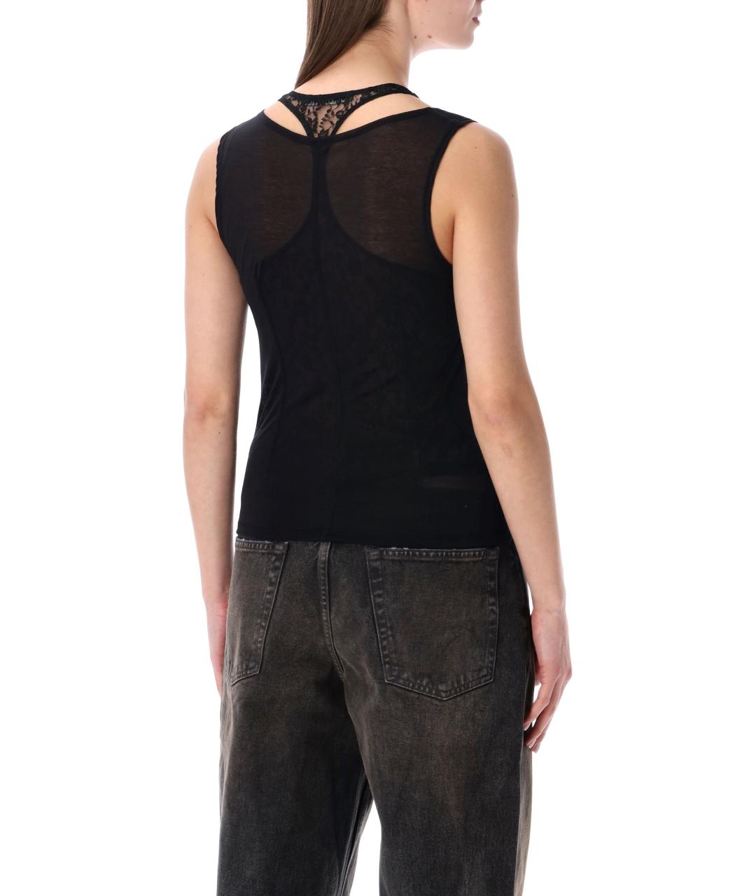 OUR LEGACY Черная хлопковая майка, фото 2