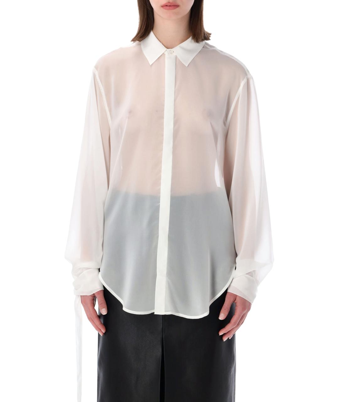 THE FRANKIE SHOP Белая полиэстеровая рубашка, фото 1