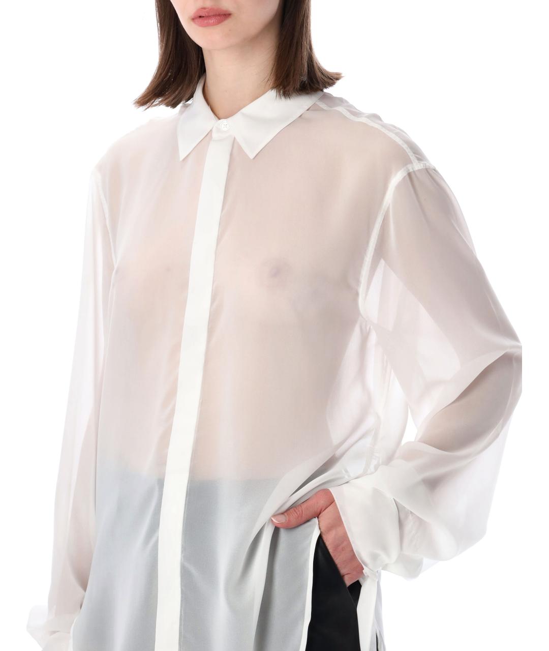 THE FRANKIE SHOP Белая полиэстеровая рубашка, фото 3