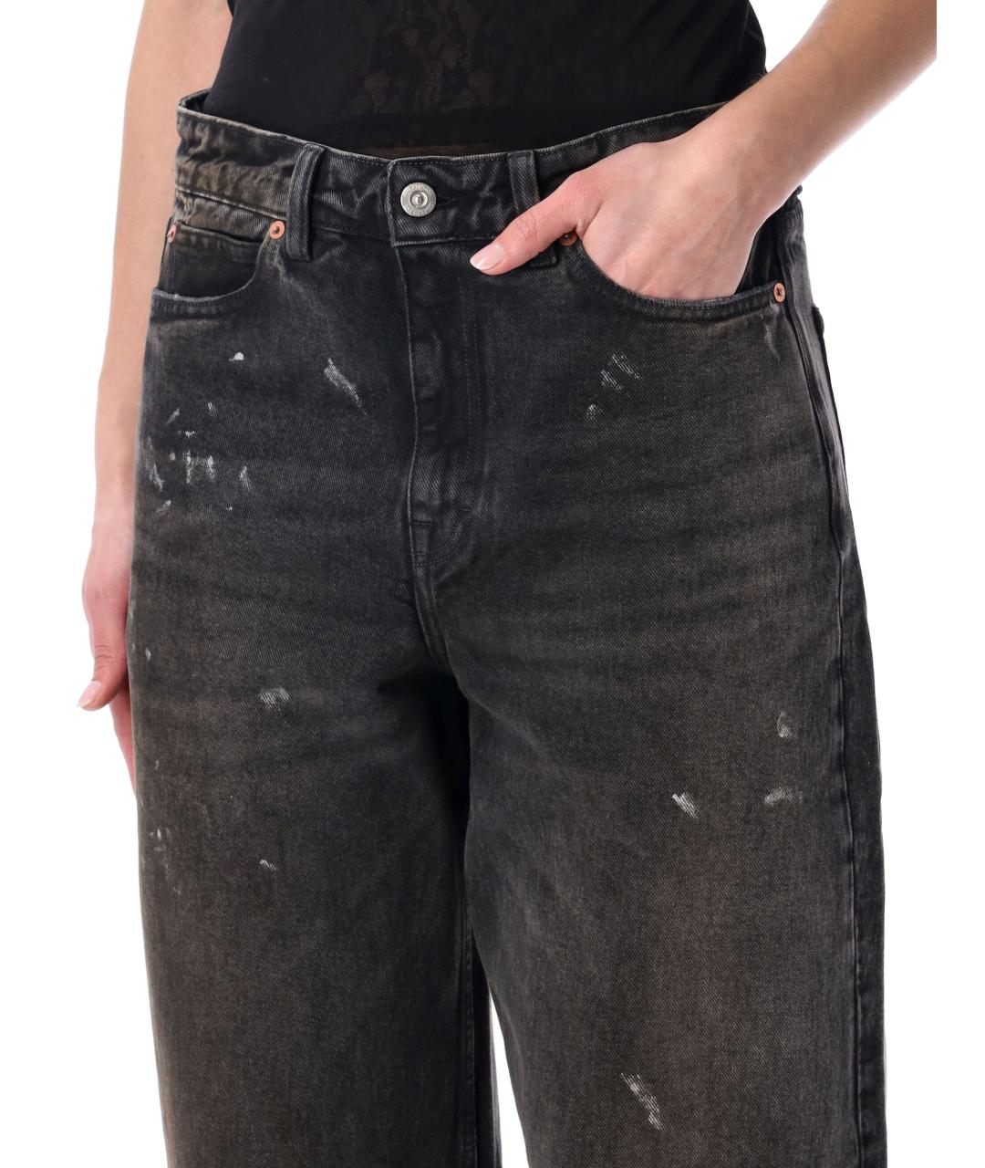 OUR LEGACY Черные хлопковые прямые джинсы, фото 3