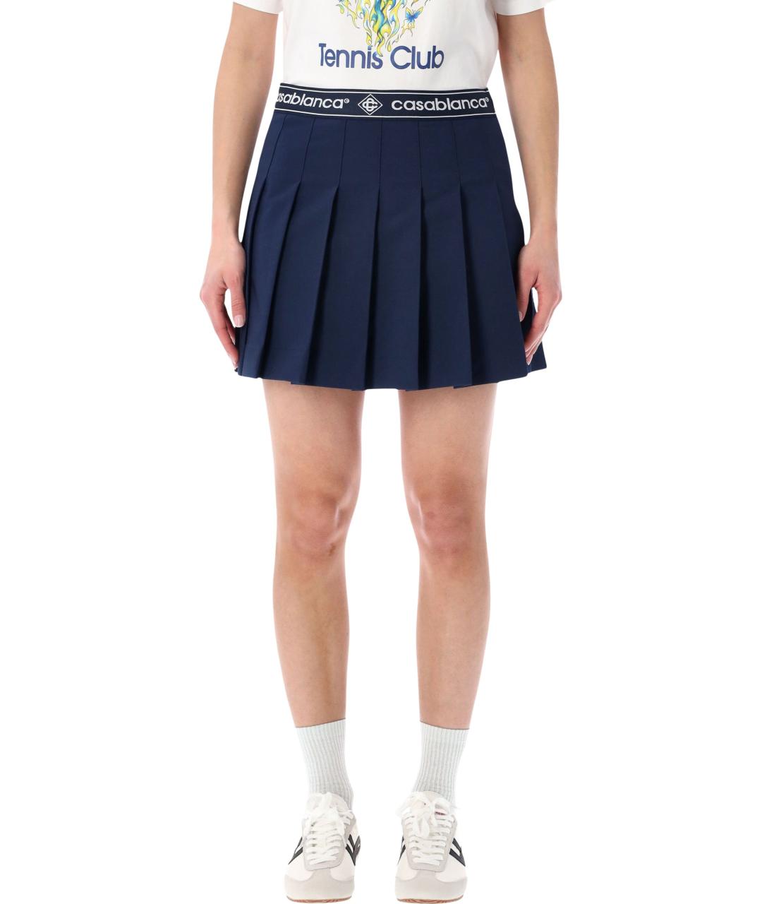 CASABLANCA Синяя полиэстеровая юбка мини, фото 1