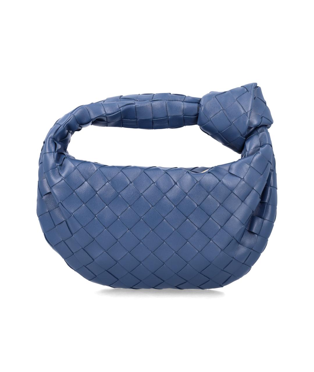 BOTTEGA VENETA Синяя кожаная сумка с короткими ручками, фото 3