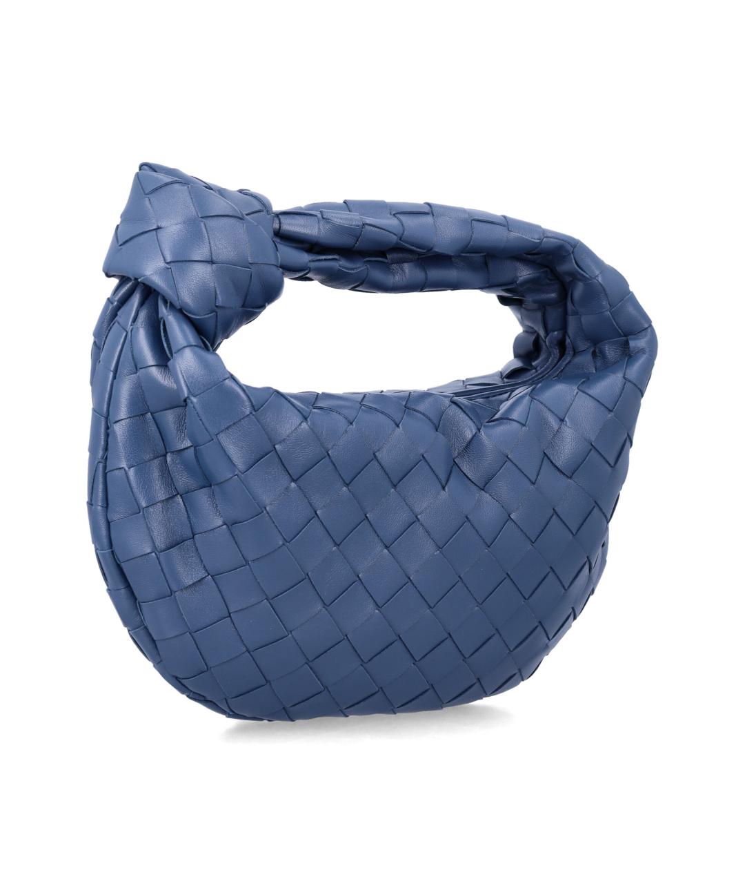 BOTTEGA VENETA Синяя кожаная сумка с короткими ручками, фото 2