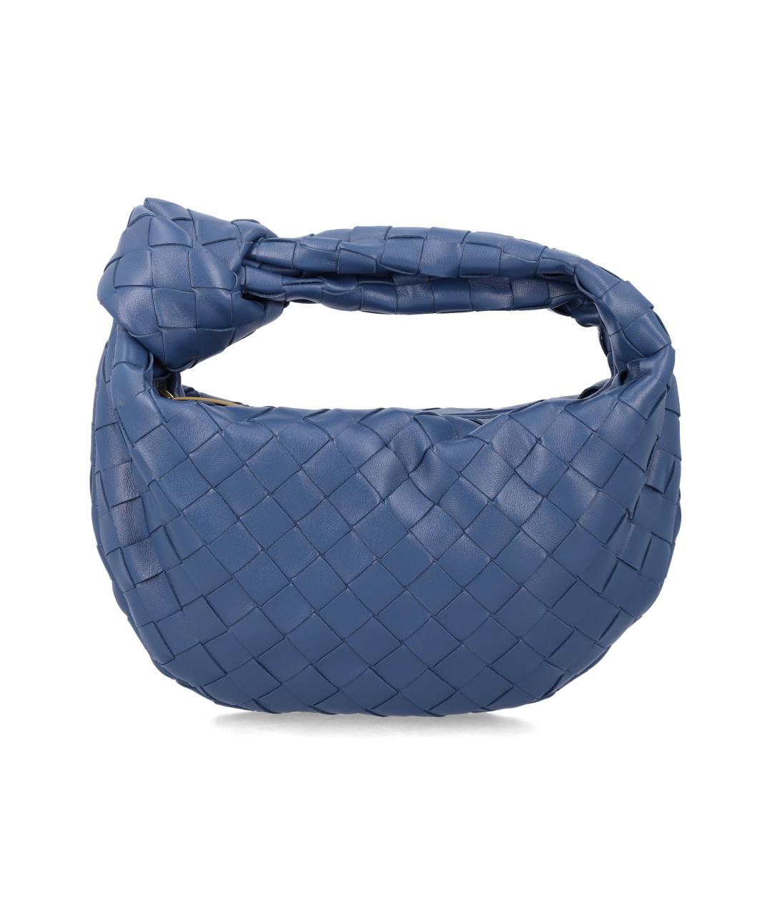 BOTTEGA VENETA Синяя кожаная сумка с короткими ручками, фото 1