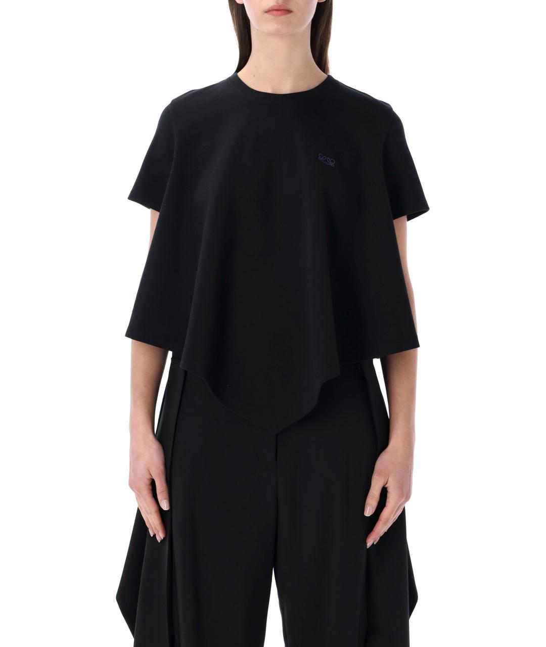 LOEWE Черная хлопковая футболка, фото 1