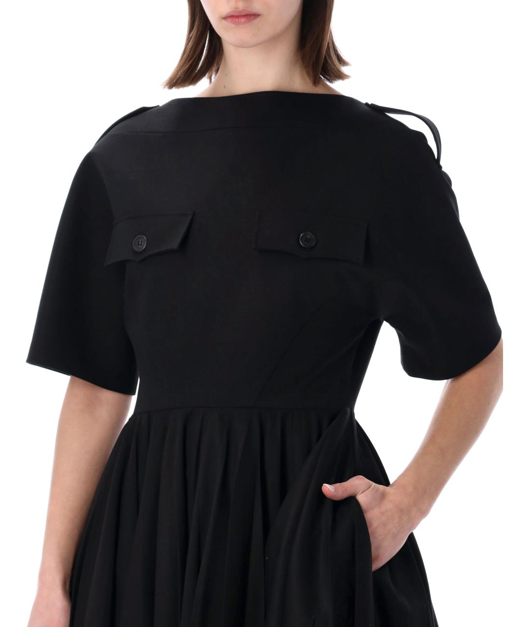 PRADA Черное полиэстеровое платье, фото 3