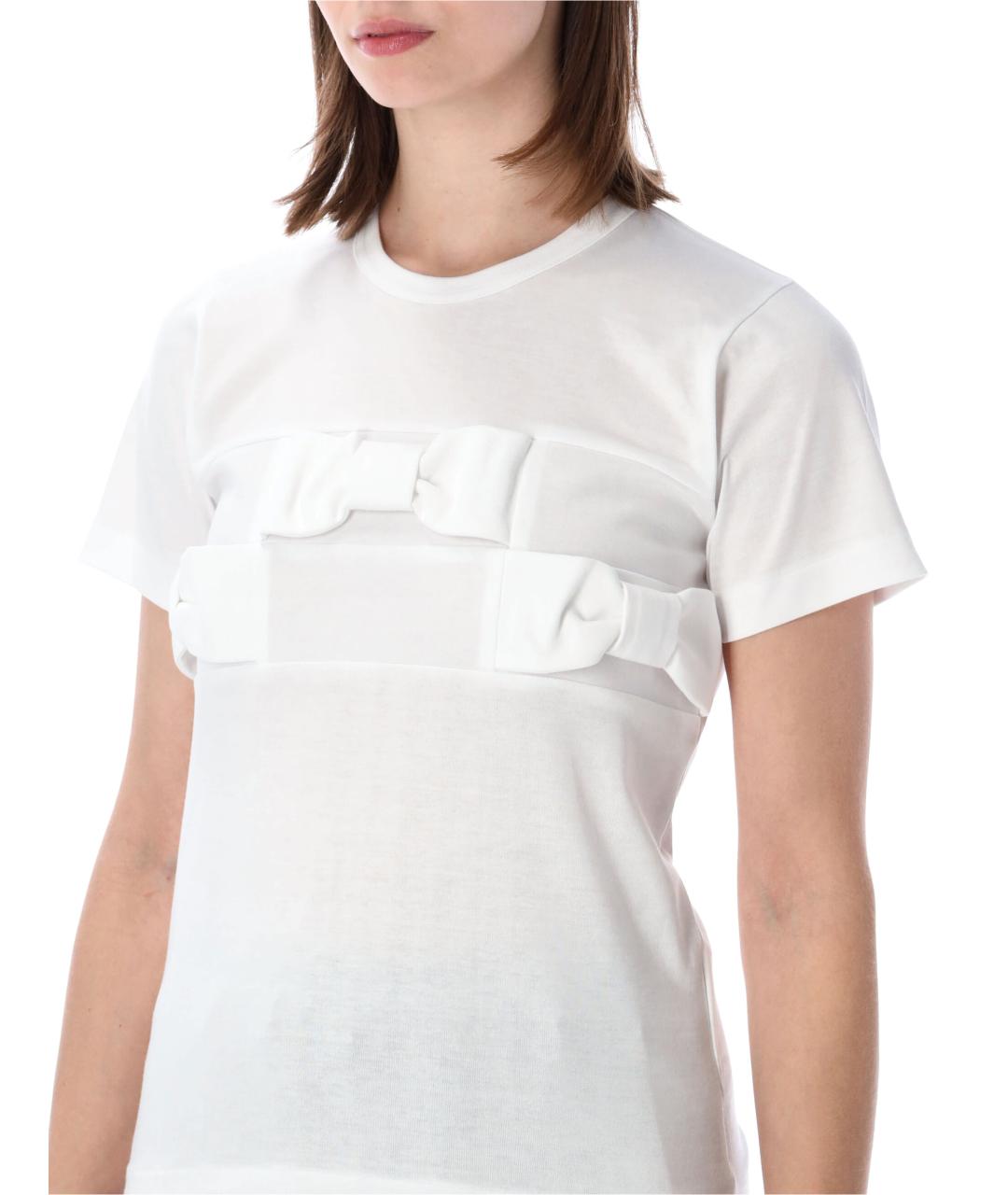 COMME DES GARÇONS Белая хлопковая футболка, фото 3