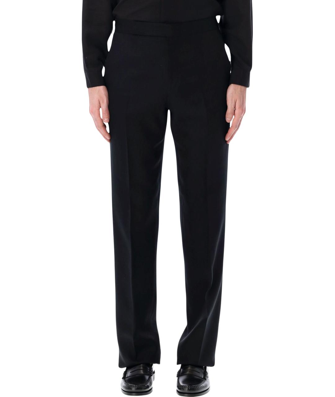 LARDINI Черные вискозные повседневные брюки, фото 1