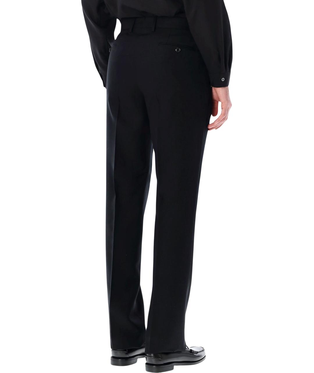 LARDINI Черные вискозные повседневные брюки, фото 2