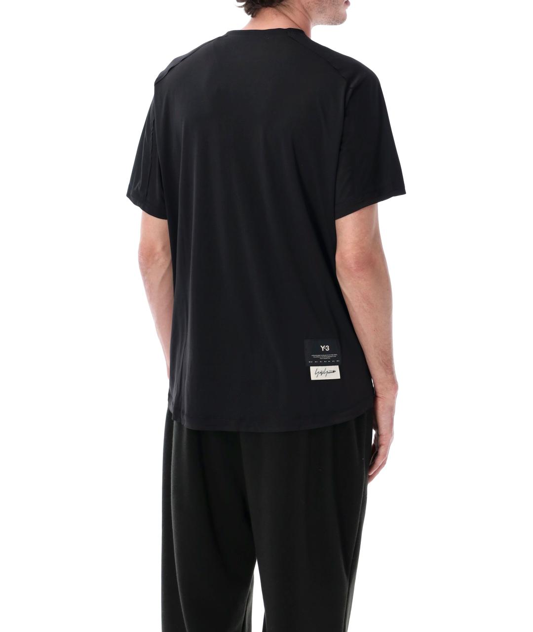 Y-3 Черная синтетическая футболка, фото 2