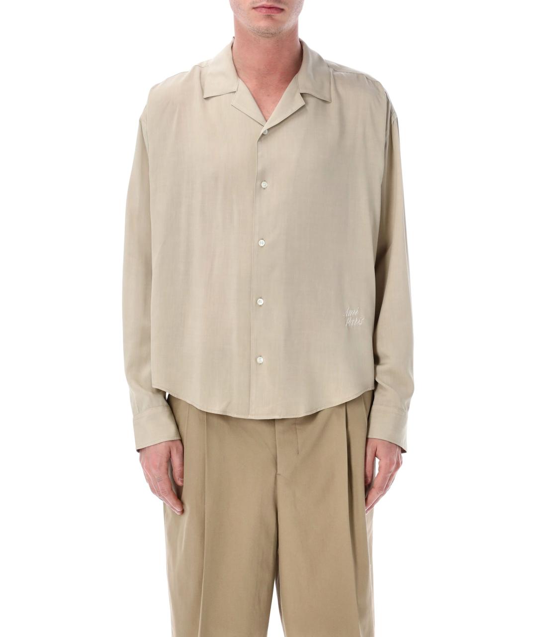 Ami Paris Бежевая кэжуал рубашка, фото 1