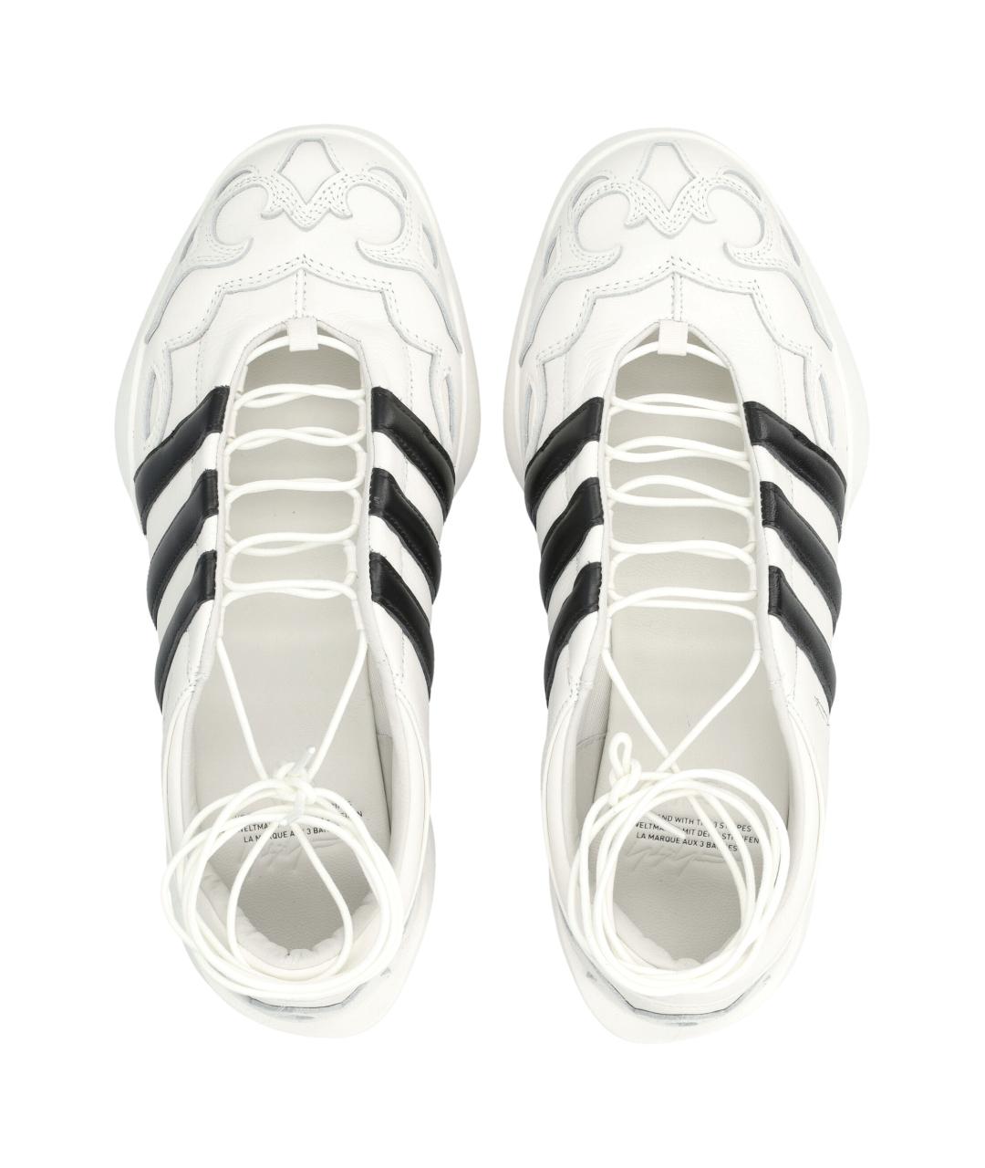 Y-3 Белые кожаные низкие кроссовки / кеды, фото 2