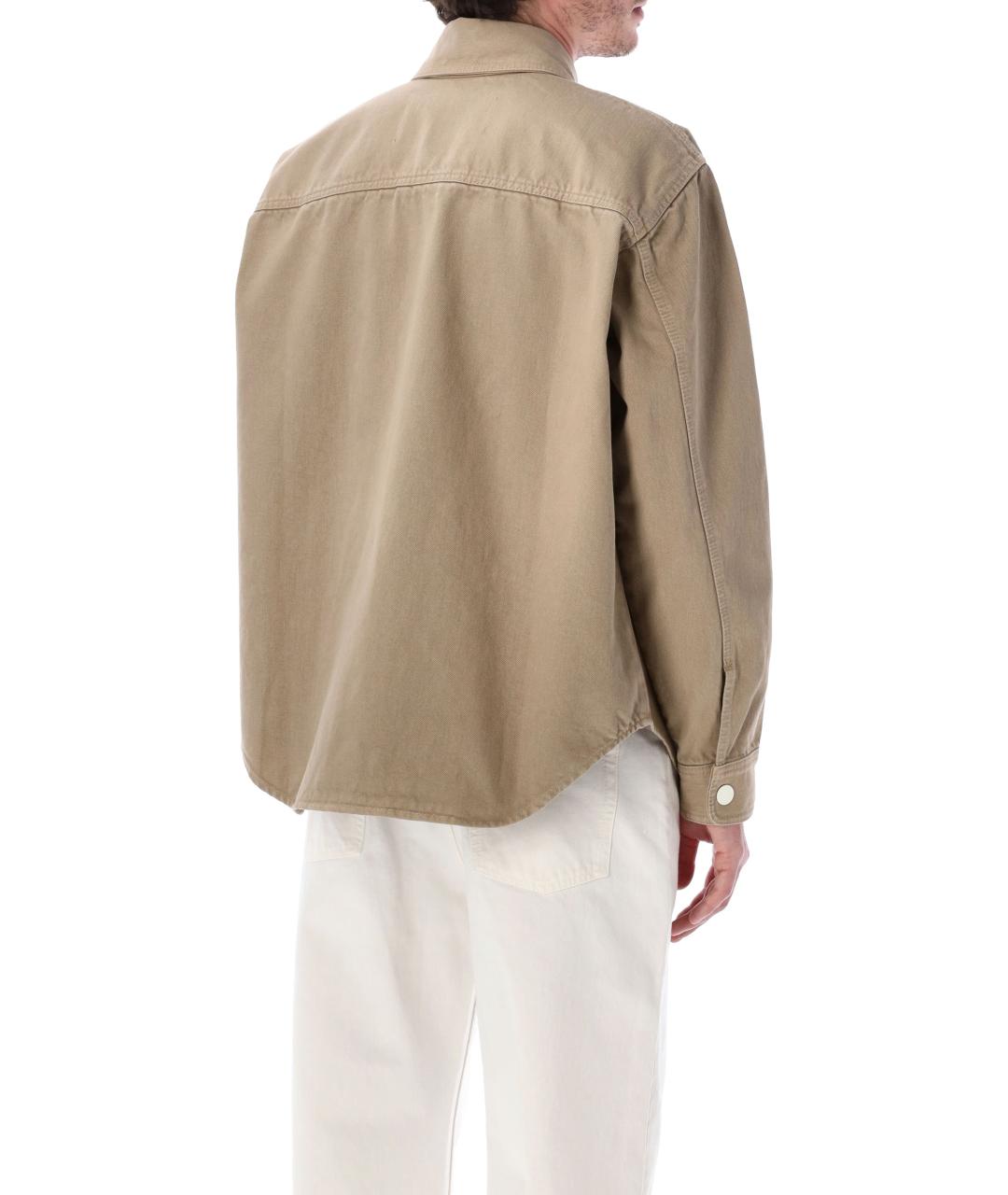 Ami Paris Бежевая деним куртка, фото 2