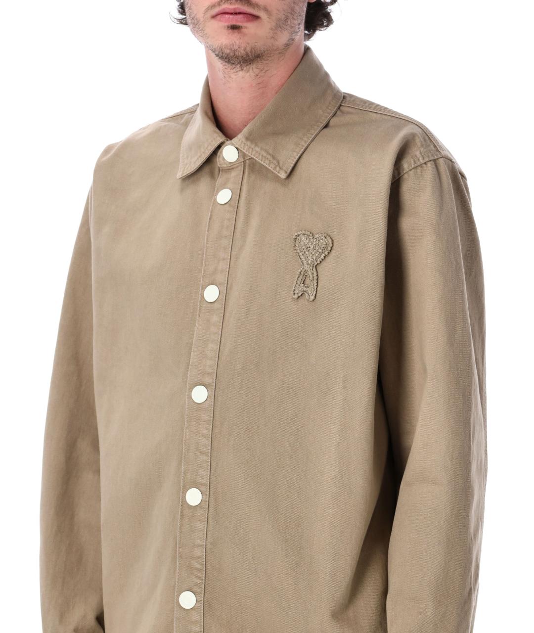 Ami Paris Бежевая деним куртка, фото 3