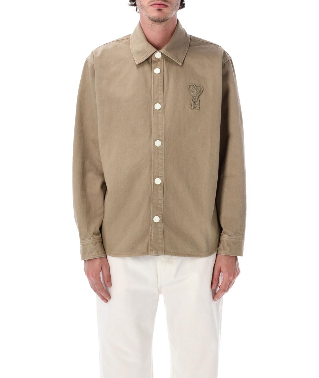 Ami Paris Бежевая деним куртка, фото 1