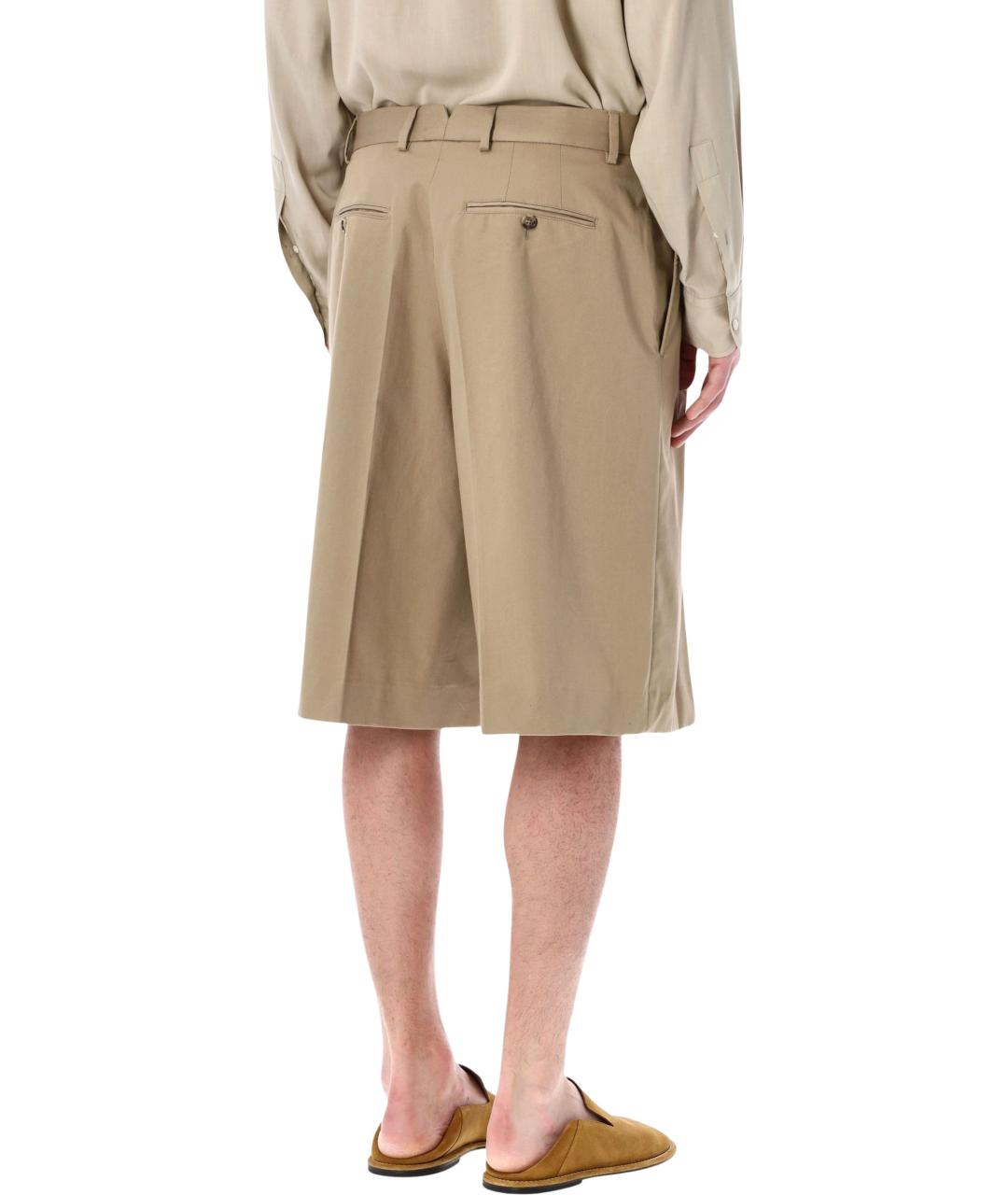 Ami Paris Бежевые хлопковые шорты, фото 2