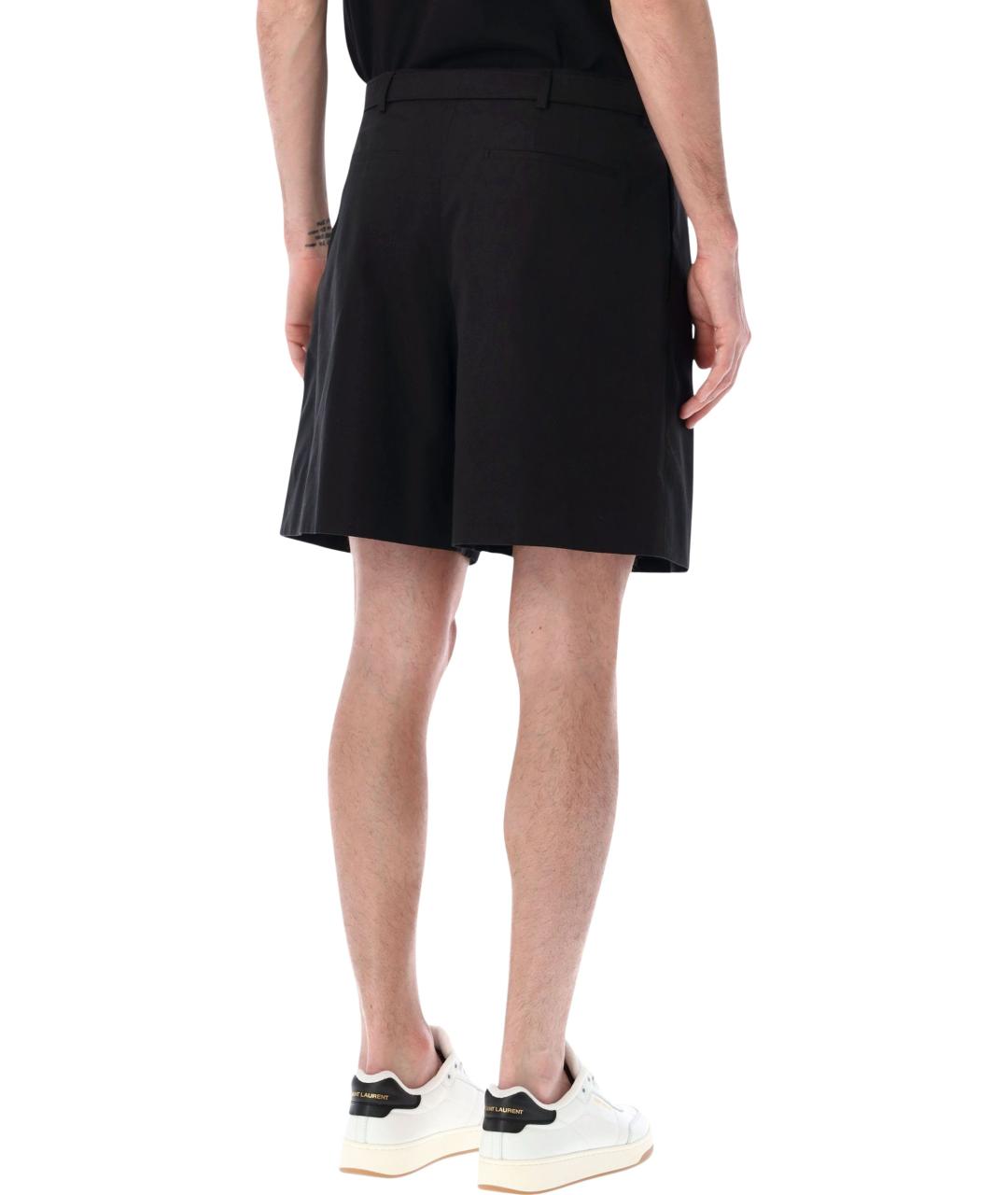 SAINT LAURENT Черные хлопковые шорты, фото 2