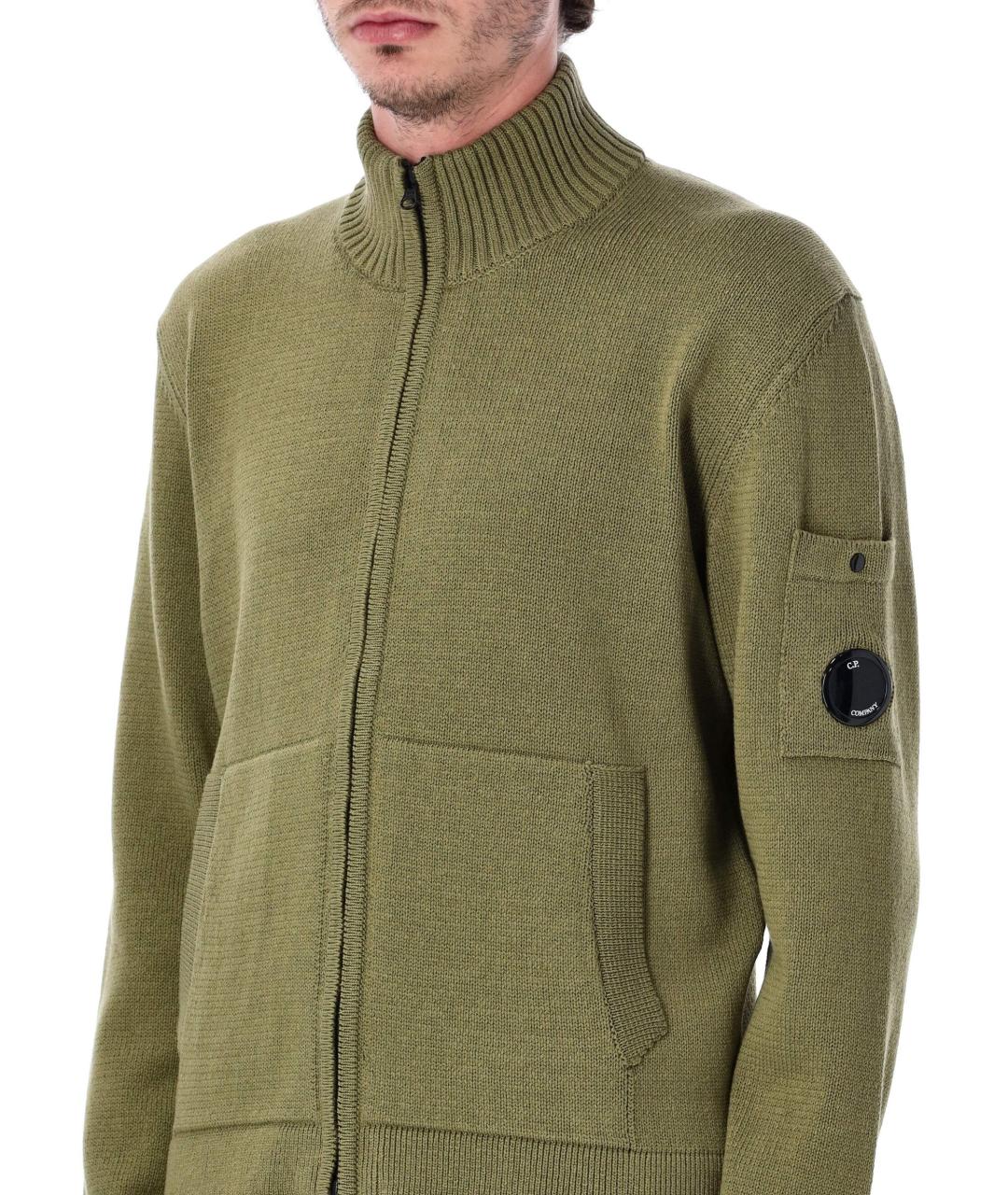 CP COMPANY Зеленый хлопковый кардиган, фото 3