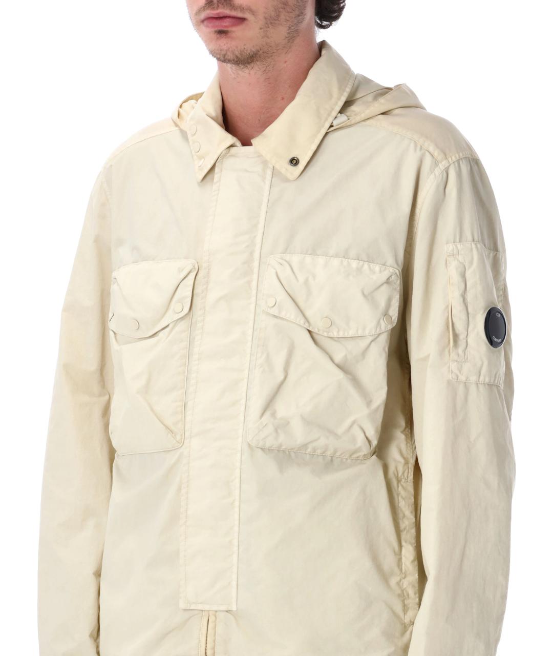 CP COMPANY Бежевая полиамидовая куртка, фото 3