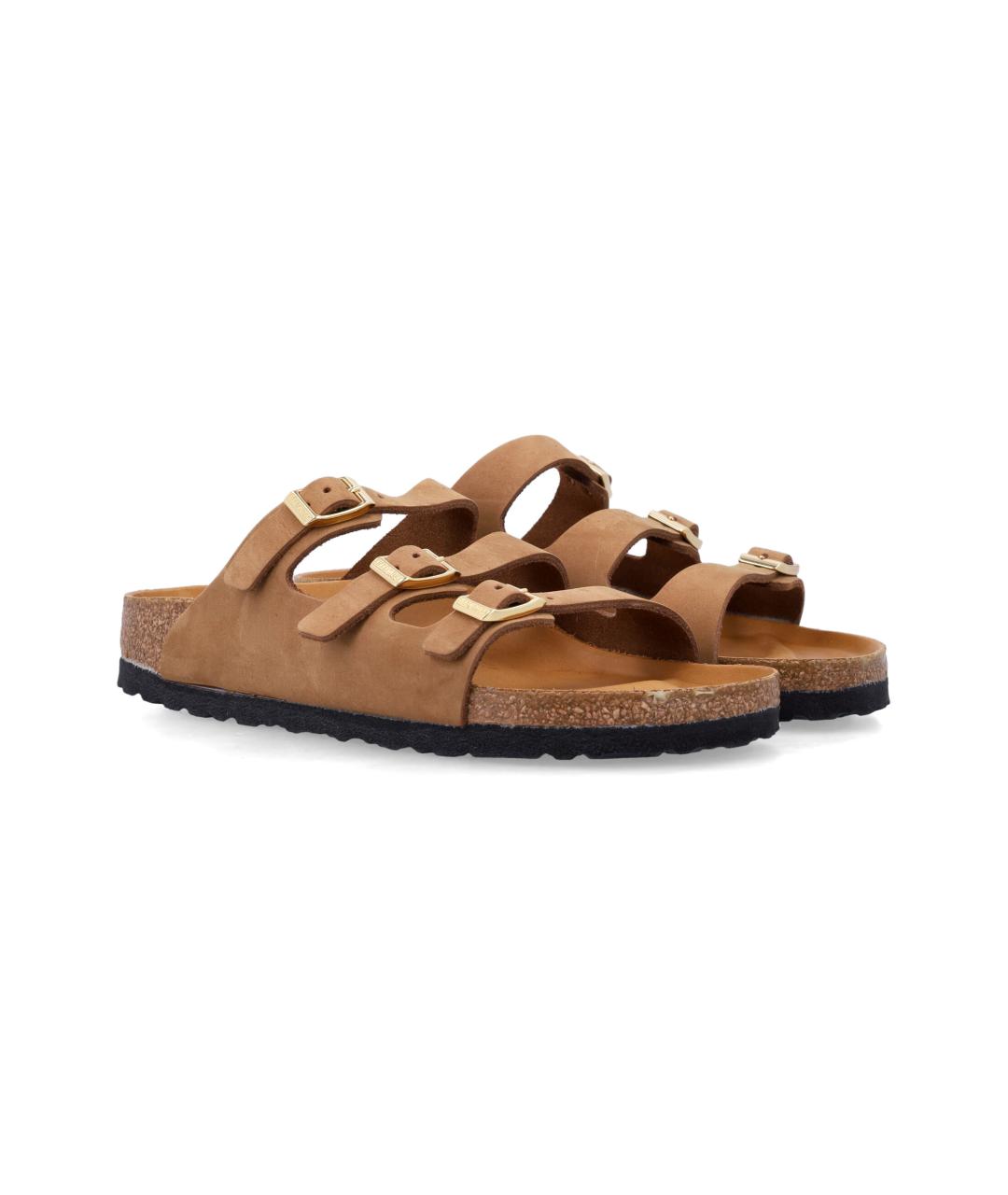BIRKENSTOCK Коричневые замшевые сандалии, фото 2