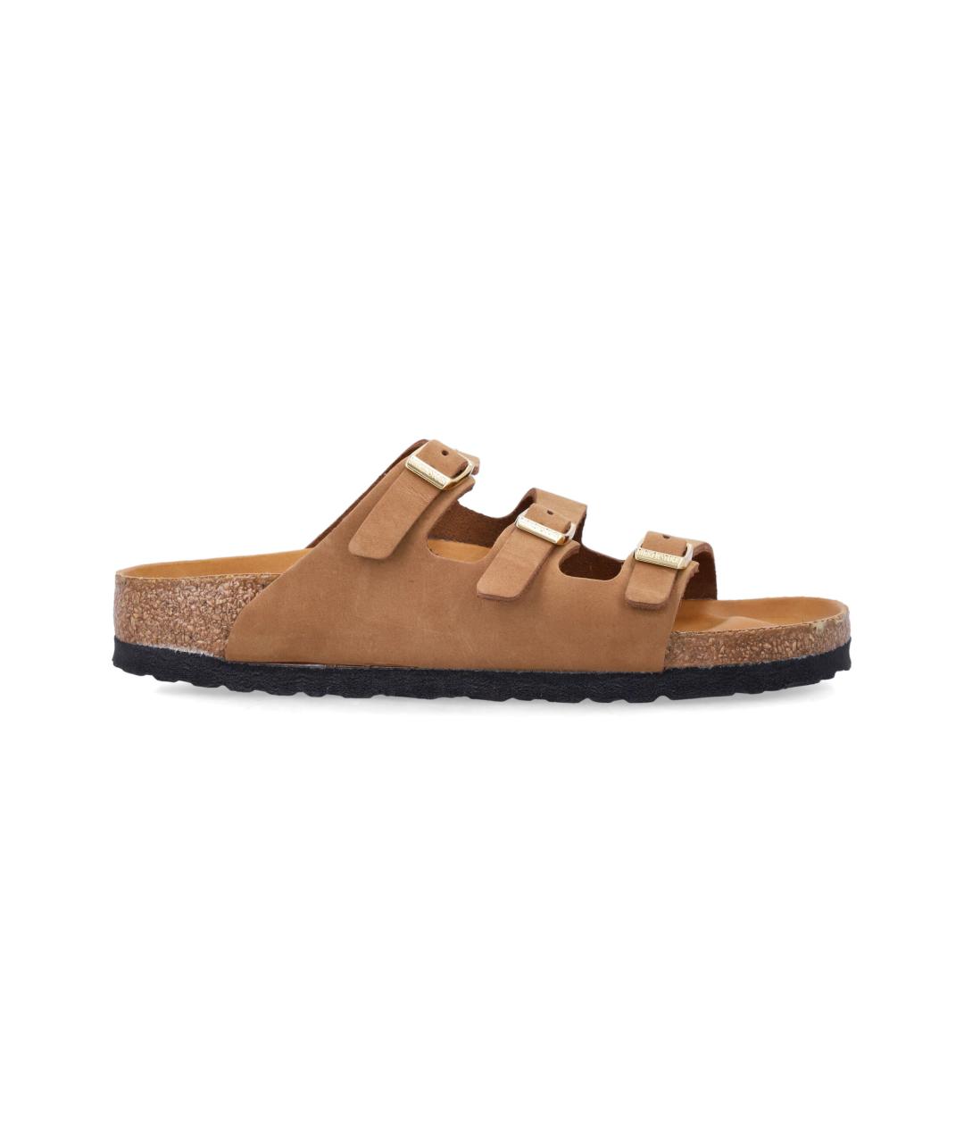 BIRKENSTOCK Коричневые замшевые сандалии, фото 1