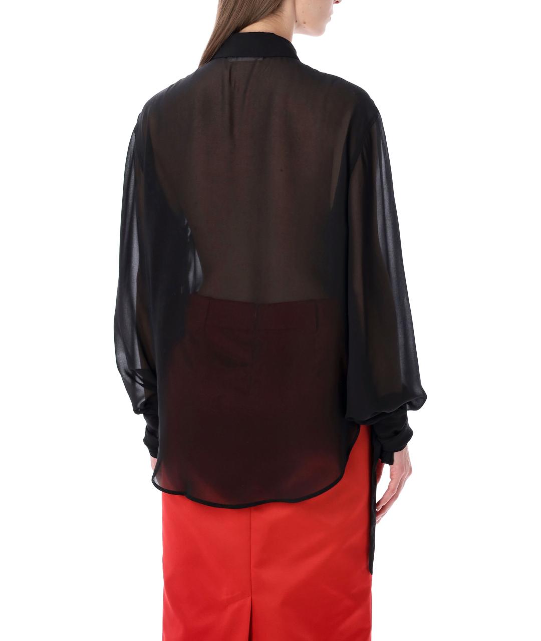 THE FRANKIE SHOP Черная полиэстеровая рубашка, фото 2