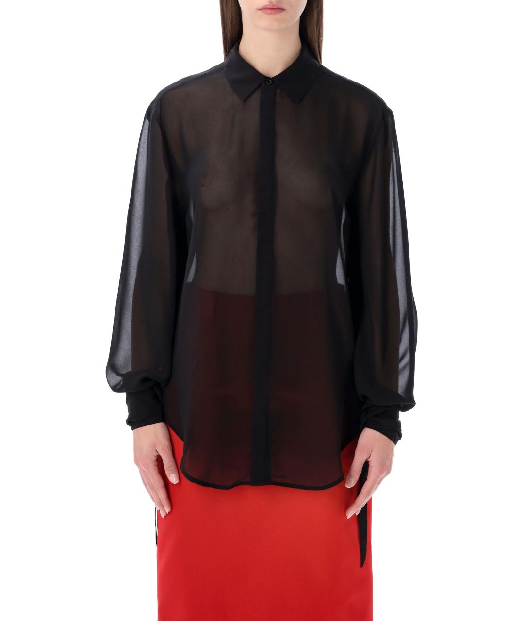 THE FRANKIE SHOP Черная полиэстеровая рубашка, фото 1